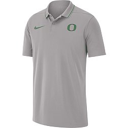 Nike Men's Oregon Ducks Grey Dri-FIT Coaches Polo