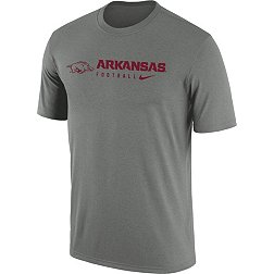 Nike Men's Arkansas Razorbacks Grey Dri-FIT Legend Football Team Issue T-Shirt