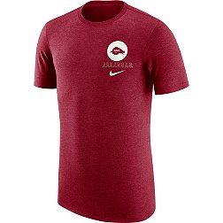 Nike Men's Arkansas Razorbacks Crimson Tri-Blend Retro Logo T-Shirt