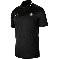 Nike Men's Army West Point Black Knights Black Dri-FIT Football Sideline Coaches Polo