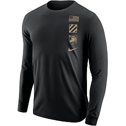 Nike Men's Army West Point Black Knights Army Black Core Cotton Rivalry Long Sleeve T-Shirt