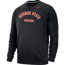 Nike Men's Oregon State Beavers Black Club Fleece Arch Word Crew Neck Sweatshirt