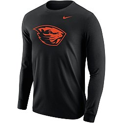 Nike Men's Oregon State Beavers Black Core Cotton Logo Long Sleeve T-Shirt