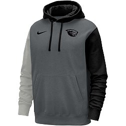 Nike Men's Oregon State Beavers Colorblock Grey Club Fleece College Pullover Hoodie