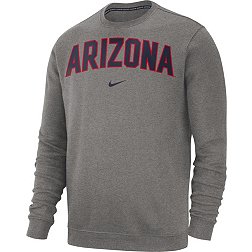Nike Men's Arizona Wildcats Grey Club Fleece Crew Neck Sweatshirt