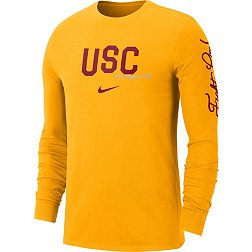 Nike Men's USC Trojans Gold Cotton Varsity Game Long Sleeve T-Shirt