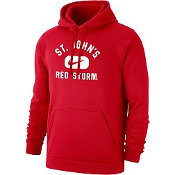Nike Men's St. John's Red Storm Red Club Fleece Pill Swoosh Pullover Hoodie
