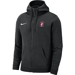 Nike Men's Stanford Cardinal Black Club Fleece Full-Zip Hoodie