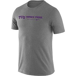 Nike Men's TCU Horned Frogs Grey Dri-FIT Legend Football Team Issue T-Shirt