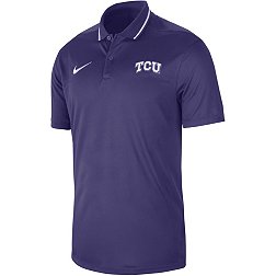 Nike Men's TCU Horned Frogs Purple Dri-FIT Football Sideline Coaches Polo