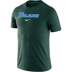 Nike Men's Tulane Green Wave Green Dri-FIT Velocity Football Team Issue T-Shirt