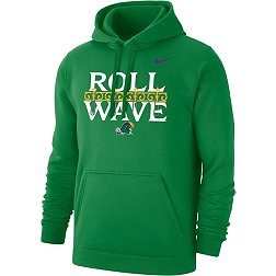 Nike Men's Tulane Green Wave Green 'Roll Wave' Club Fleece Pullover Hoodie
