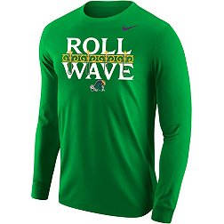 Nike Men's Tulane Green Wave Green 'Roll Wave' Long Sleeve T-Shirt