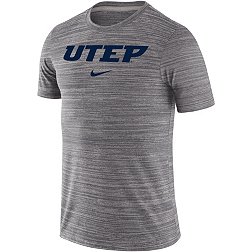 Nike Men's UTEP Miners Grey Dri-FIT Velocity Football Team Issue T-Shirt