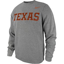 Nike Men's Texas Longhorns Grey Tackle Twill Pullover Crew Sweatshirt