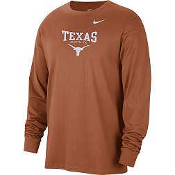 Nike Men's Texas Longhorns Burnt Orange Classic Core Cotton Logo Long Sleeve T-Shirt