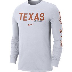 Nike Men's Texas Longhorns White Cotton Varsity Game Long Sleeve T-Shirt