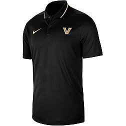 Nike Men's Vanderbilt Commodores Black Dri-FIT Football Sideline Coaches Polo