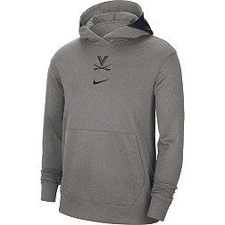 Nike Men's Virginia Cavaliers Grey Spotlight Pullover Basketball Hoodie