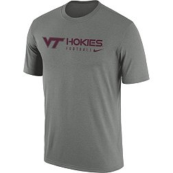 Nike Men's Virginia Tech Hokies Grey Dri-FIT Legend Football Team Issue T-Shirt