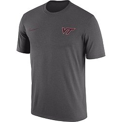 Nike Men's Virginia Tech Hokies Grey Legend Small Logo T-Shirt