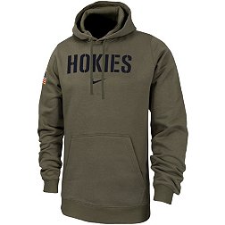 Nike Men's Virginia Tech Hokies Olive Club Fleece Military Appreciation Pullover Hoodie