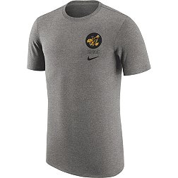 Nike Men's Iowa Hawkeyes Grey Tri-Blend Retro Logo T-Shirt