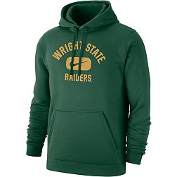 Nike Men's Wright State Raiders Green Club Fleece Pill Swoosh Pullover Hoodie