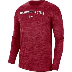 Nike Men's Washington State Cougars Crimson Dri-FIT Velocity Football Team Issue T-Shirt