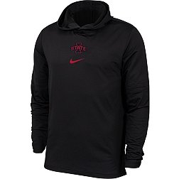 Nike Men's Iowa State Cyclones Black Sideline Player Pullover Hooded Long Sleeve T-Shirt