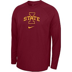 Nike Men's Iowa State Cyclones Cardinal Spotlight Basketball Dri-FIT Long Sleeve Shirt