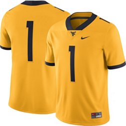 Nike Men's West Virginia Mountaineers #1 Gold Dri-FIT Game Football Jersey