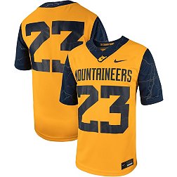 Nike Men's West Virginia Mountaineers #23 Country Roads Gold Replica Alternate Football Jersey