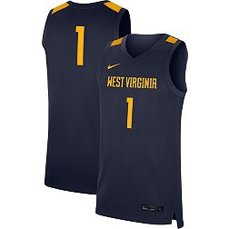 Nike Men's West Virginia Mountaineers #1 Navy Dri-FIT Replica Away Basketball Jersey
