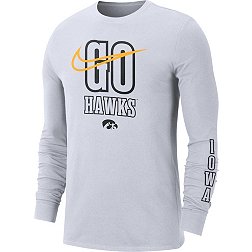 Nike Men's Iowa Hawkeyes Summit White Back 2 School Long Sleeve T-Shirt