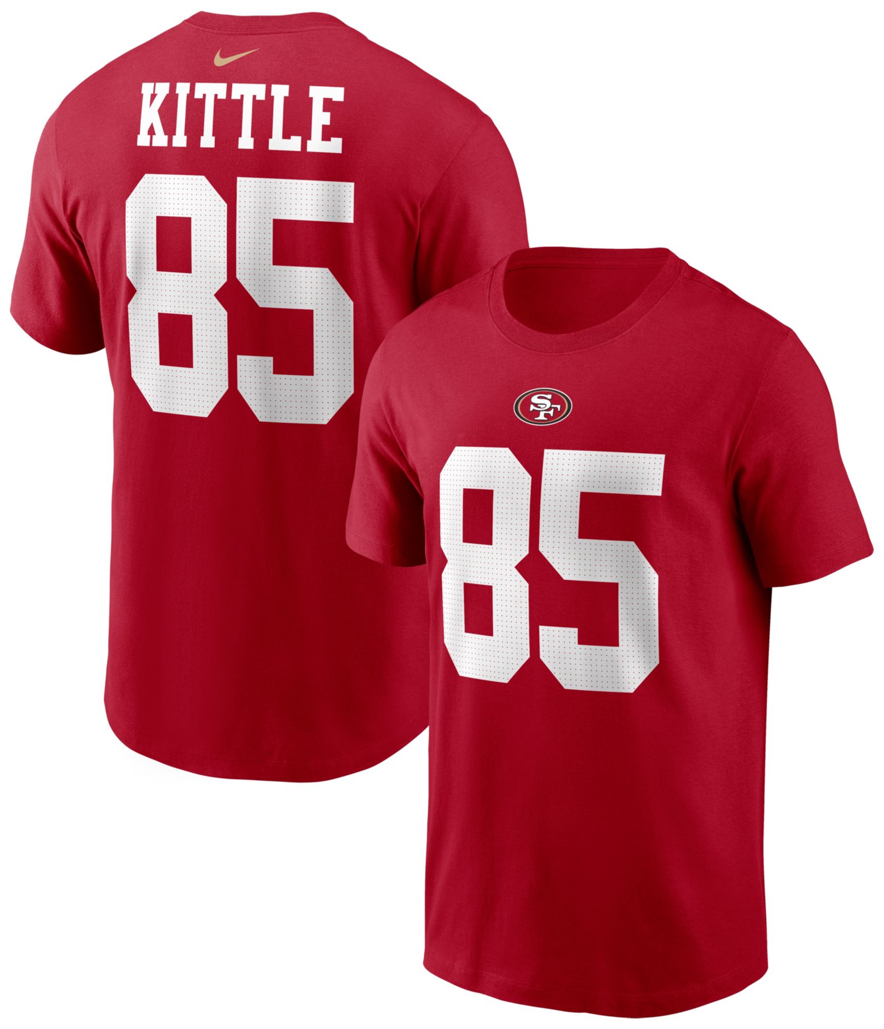 Nike Men's San Francisco 49ers George Kittle #85 Gym Red T-Shirt