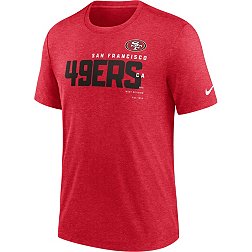 Nike Men's San Francisco 49ers Team Name Heather Red Tri-Blend T-Shirt
