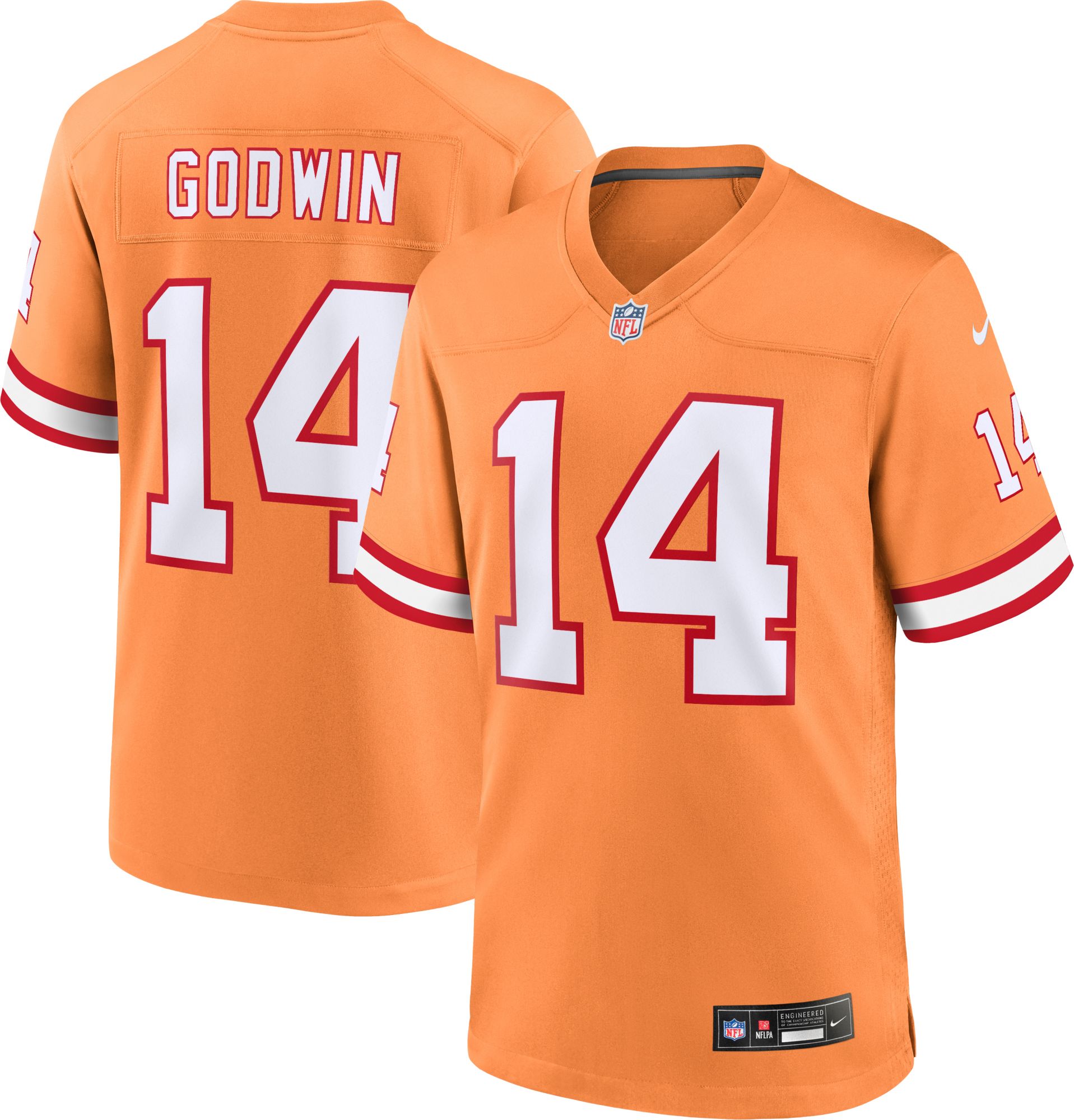 Nike Men's Tampa Bay Buccaneers Chris Godwin #14 Alternate Orange Game Jersey