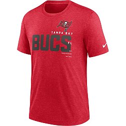 Nike Men's Tampa Bay Buccaneers Team Name Heather Red Tri-Blend T-Shirt