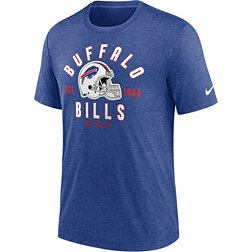 Nike Men's Buffalo Bills Blitz Stacked Blue Heather T-Shirt