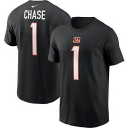 Nike Men's Cincinnati Bengals Ja'Marr Chase #1 Black T-Shirt