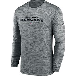 Nike Men's Cincinnati Bengals Sideline Velocity Dark Grey Heather Long Sleeve T-Shirt