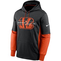 Nike Men's Cincinnati Bengals Overlap Black Pullover Hoodie