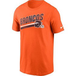 Nike Men's Denver Broncos Blitz Helmet Orange T-Shirt