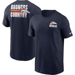 Nike Men's Denver Broncos Blitz Back Slogan Navy T-Shirt