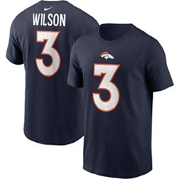 Nike Men's Denver Broncos Russell Wilson #3 Navy T-Shirt