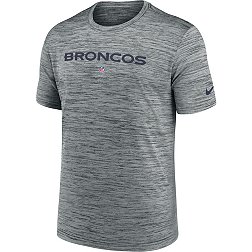 Nike Men's Denver Broncos Sideline Velocity Dark Grey Heather Long Sleeve T-Shirt