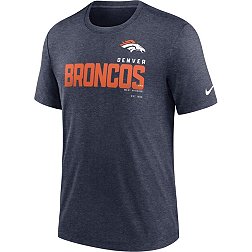 Nike Men's Denver Broncos Team Name Heather Navy Tri-Blend T-Shirt