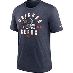 Nike Men's Chicago Bears Blitz Stacked Navy Heather T-Shirt