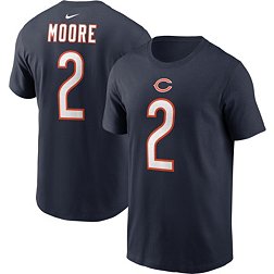 Nike Men's Chicago Bears D.J. Moore #2 Navy Logo T-Shirt